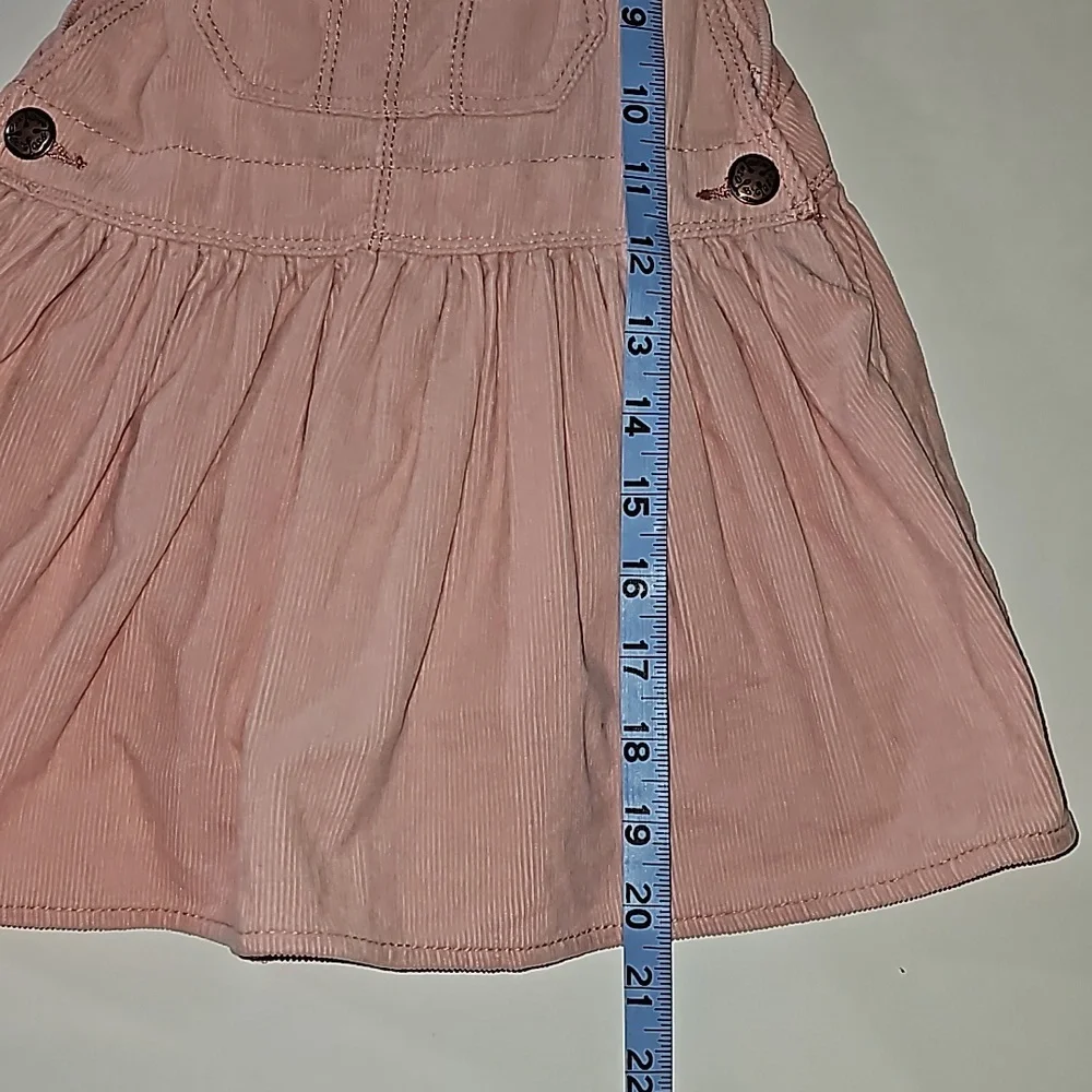 OshKosh B'gosh Toddler 3T Jumper Dress Pink Corduroy Overall Skirt Skirtall